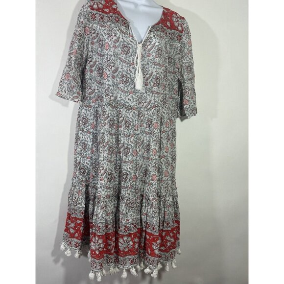 Sundance Dresses & Skirts - Sundance Dress Boho All At Sea Size Medium Red White Black Beach Summer. 03